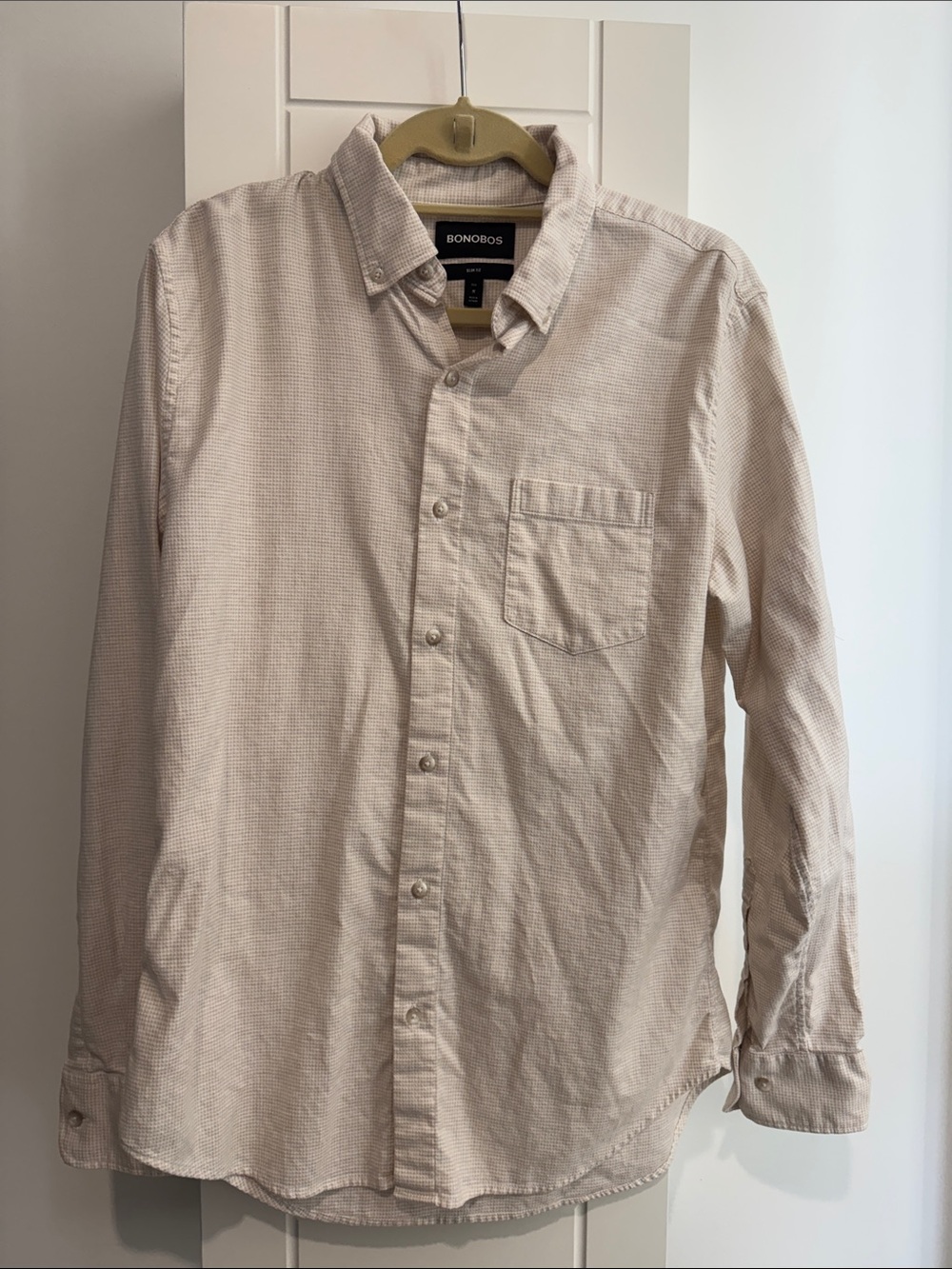 Bonobos Button-Down Shirt in Light Tan/cream